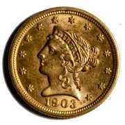 1903 Gold Choice  BU Liberty Quarter Eagle
