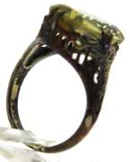 Sterling Silver Yellow Quartz Ring