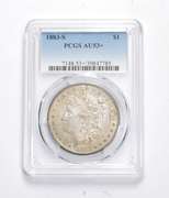 AU53+ 1883-S Morgan Silver Dollar - Graded PCGS