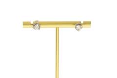 14K White Gold 0.67 Ctw Round Diamond Twist Halo Stud Earrings