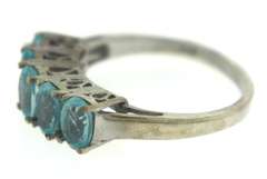 Sterling Silver Auamarine Ring