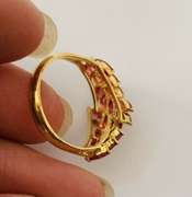 Red Sapphire Cocktail Ring in 14kt Gold