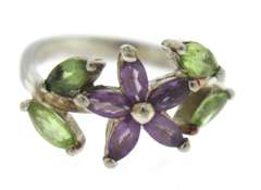 Sterling silver Amethyest Star Ring