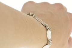 Sterling Silver Victorian Etched Love Token Canadian Coin Bracelet