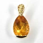 Pear Shaped Citrine Pendant
