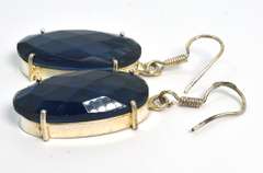 Bold, Fun, & Funky Blue Crystal Earrings in Sterling Silver