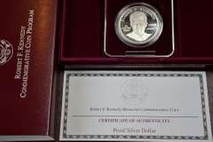 1998 Robert F Kennedy Proof Silver Dollar
