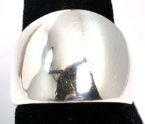 Sterling Silver Thick Band Modern Ring