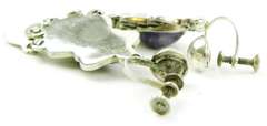 Early Mexican Sterling Amethyst Earrings