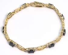 Lovely Oval-Cut Sapphire Bracelet in Vermeil