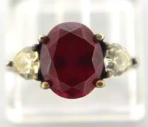 Sterling Silver Vintage Ruby Ring