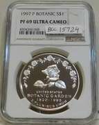 1997-P Botanic Sil PRF Dol NGC PF69UC