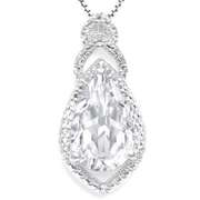 Sterling Silver White Topaz Pendant