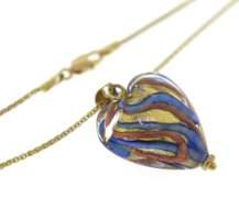Beautiful Murano Glass Heart Necklace