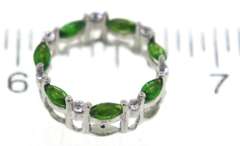 Sterling Silver Grean Tourmaline Small Circle Pendant