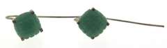 Sterling Silver Carved Jade Earrings