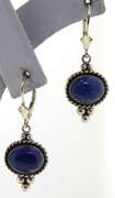 Sterling Silver Lapis Dangle Earrings