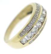 Pretty Triple Row Channel Set Band