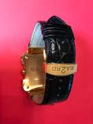 GOLD, BLACK & DIAMOND BA2RO MANS WRIST WATCH