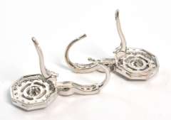 14K White Gold Diamond Earrings