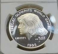1995-P Special Olympics Sil PRF Dol NGC PF69UC