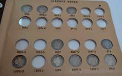 Barber or Liberty Dime book 48 coins