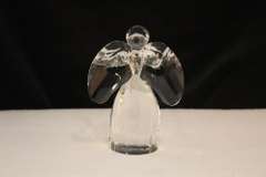 Crystal Angel with Ruby Bow
