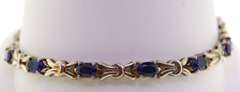 Sterling Silver Saphire Tennis Bracelet