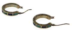 Sterling Silver Enamel Earring Hopp
