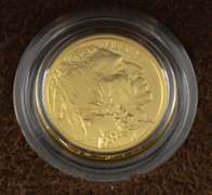 2008-W $5.00 American Buffalo 1/10 Oz Fine Gold UNC Coin - Box & COA