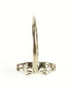 10K White Gold Retro Heart Sweetheart Anniversary Promise Ring