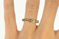 10K Yellow Gold Channel Inset Classic Diamond Wedding Band Ring