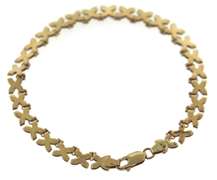 Beautiful Yellow Gold X Link Bracelet