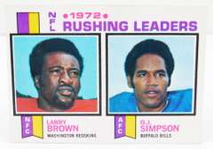 1972 Rushing Leaders Simpson & Brown Football Card