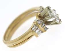 Glowing Marquise Center w Bagg & RBC Diamond Ring