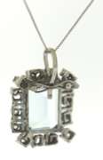 Fantastic Aquamarine & Diamond Necklace