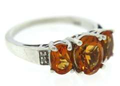 Sterling Silver Mandarine Garnet Ring
