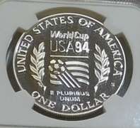 1994-S World Cup Sil PRF Dol NGC PF69UC