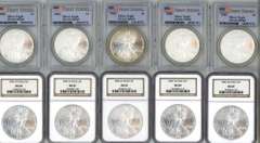 10 Essentilaly Perfect Silver Eagles. PCGS (FS) & NGC MS69