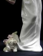 Springtime Stroll with Pup 12inc Porcelain Figurine