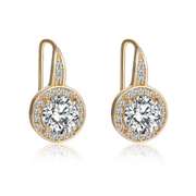 Crystal Halo Earrings made with Swarovski elements