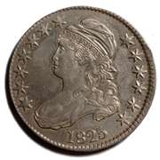 1825 Bust Half