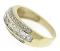 Pretty Triple Row Channel Set Band