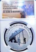 2015 NIUE Silver $2 USA Nat'l Monuments Vietnam Veterans Memorial NGC PF 69