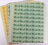$75 Face Value In Mint Full Gum 3 Cent US Comm Sheets