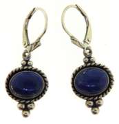 Sterling Silver Lapis Dangle Earrings