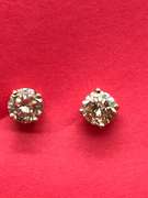 14k gold diamond studs 1.50 carat in total weight