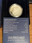 2014 Tuvalu American Buffalo 1oz .999 Silver High Relief Coin Perth Mint w/ box