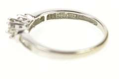 14K White Gold 0.25 Ctw Three Stone Promise Engagement Ring