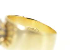 10K Yellow Gold 1.00 Ctw Retro Round Diamond Cluster Ring